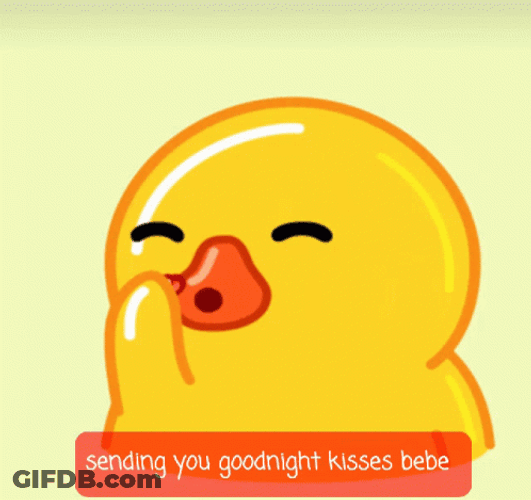 Kiss Goodnight Chick Flying Kiss GIF