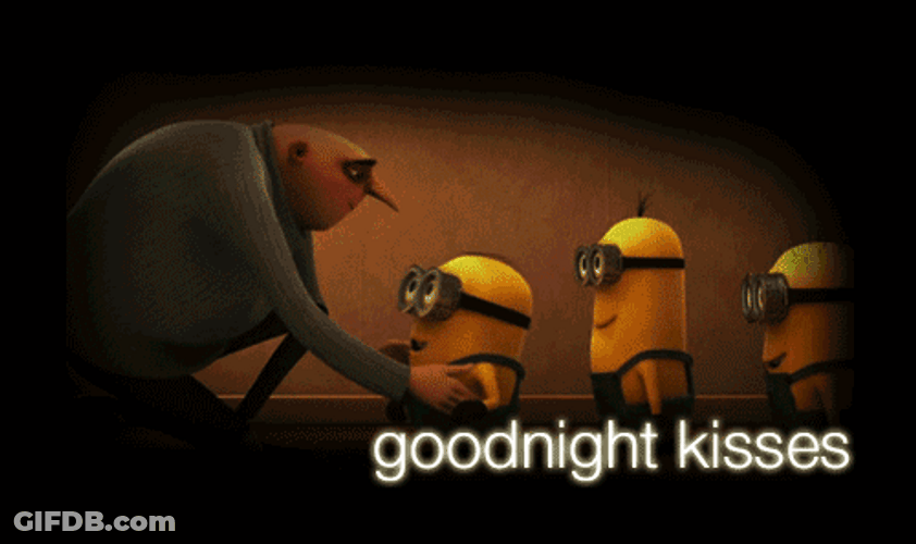 Kiss Goodnight Gru Minions GIF