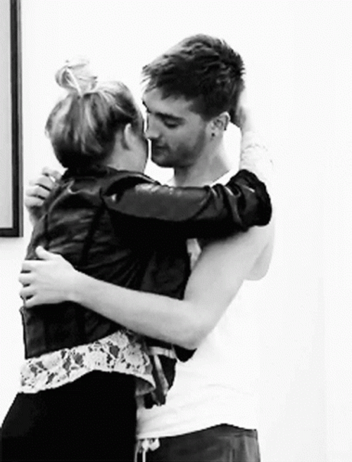 Kiss Hugging Adorable Couple GIF