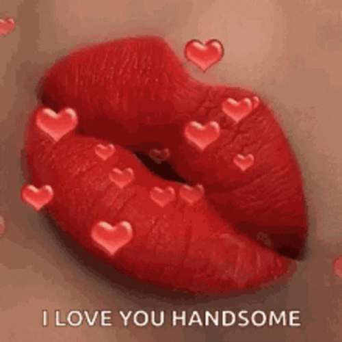 Kiss Lips Hey I Love You Handsome GIF