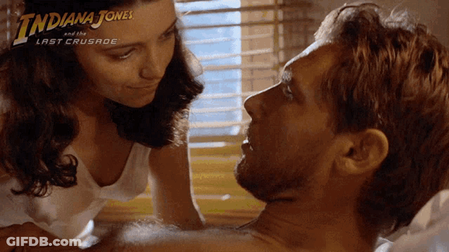 Kiss Marion Ravenwood GIF