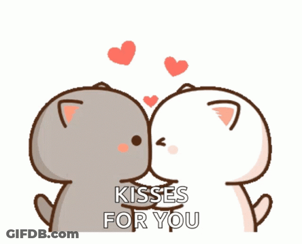 Kisses For You Cat Smooching GIF