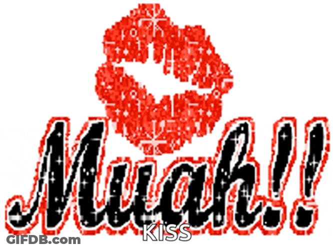 Kisses Glittery GIF