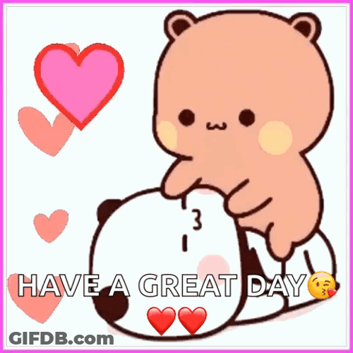 Kissing Bears Have A Great Day GIF