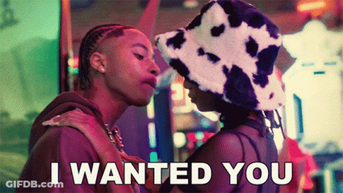 Kissing Man And Woman With I Wanted You GIF