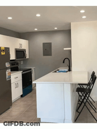 Kitchen Refrigerator With Ice Maker Sticker GIF