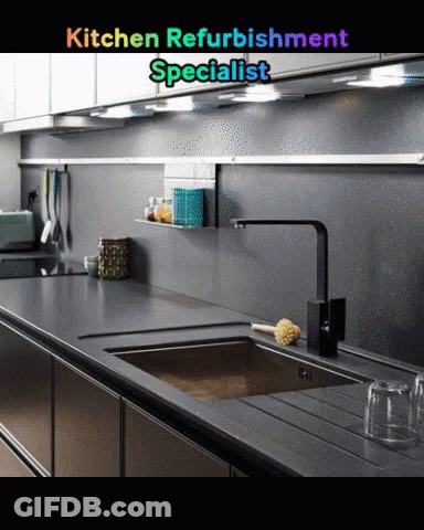 Kitchen With Kitchen Refurbishment Specialist GIF