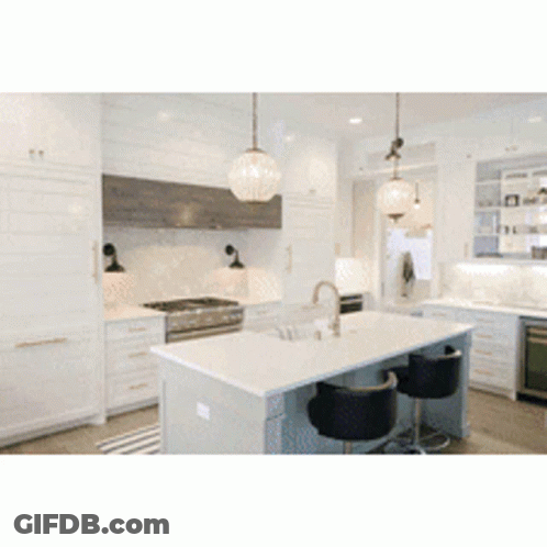 Kitchen With Large Island GIF