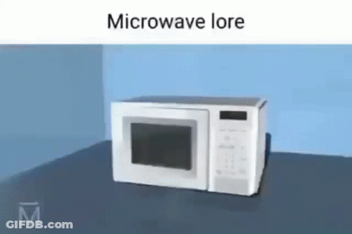 Kitchen With Microwave Jumpscare GIF