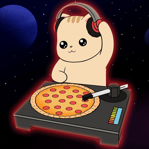 Kitten Pizza DJ GIF