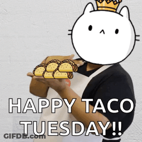 Kitty Chef Says Happy Taco Tuesday GIF