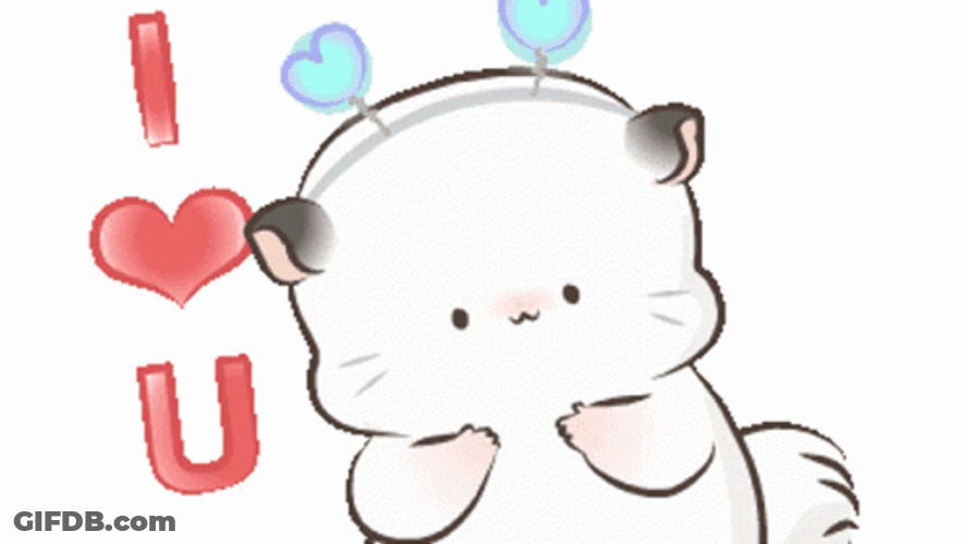 Kitty Glowing Heart Head Band Heart You GIF