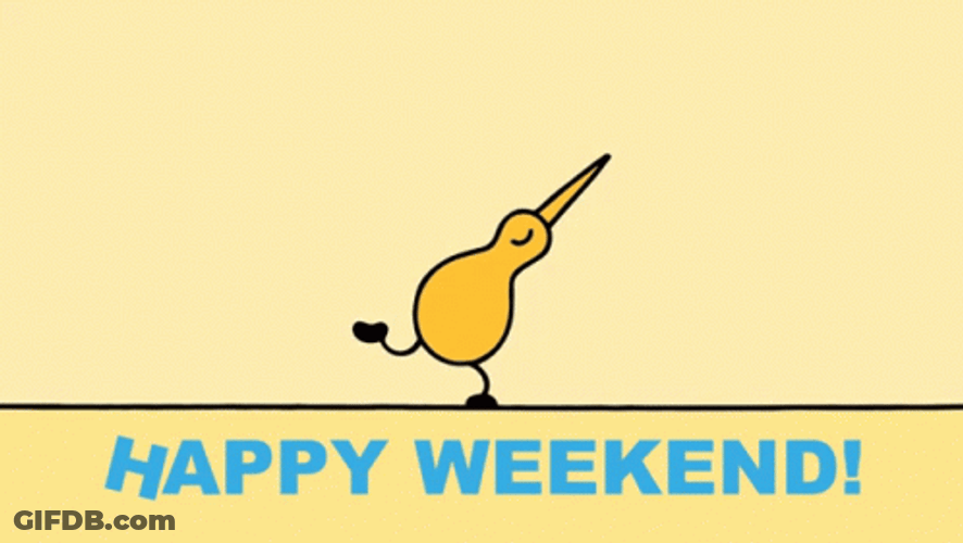 Kiwi Bird Happy Weekend GIF