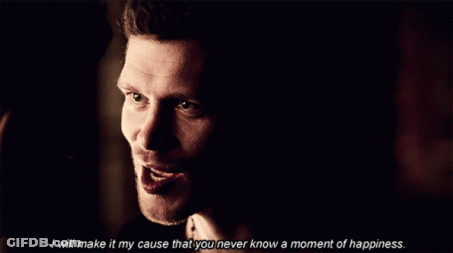 Klaus Mikaelson Angry Threat GIF