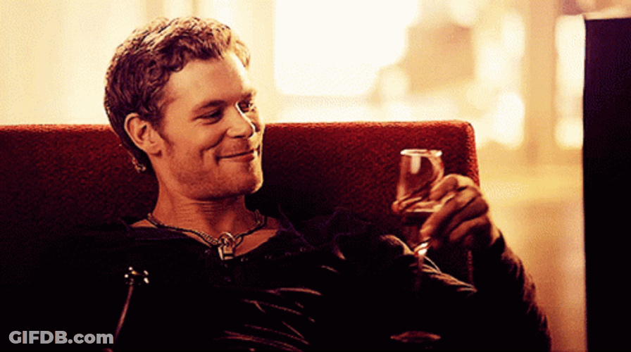 Klaus Mikaelson Classy Drinking GIF