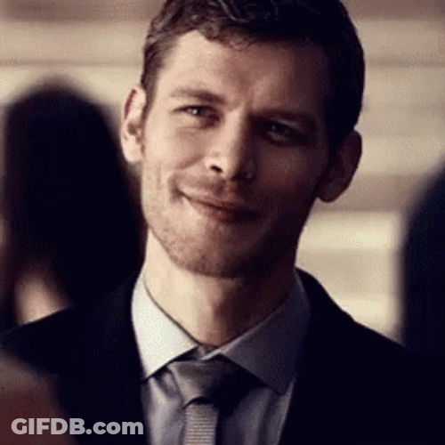 Klaus Mikaelson Cute Shy Smiling GIF