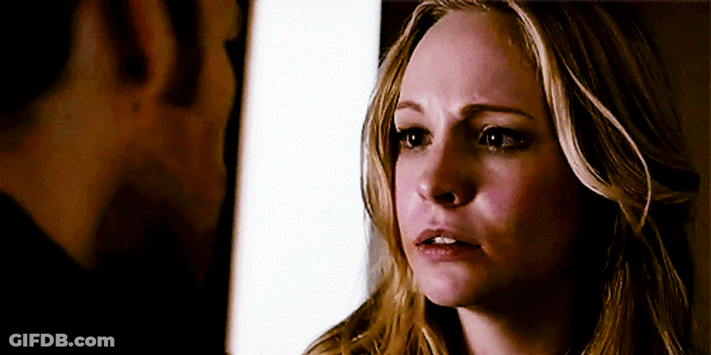Klaus Stares At Caroline Forbes GIF