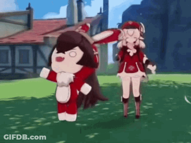 Klee Amber Baron Bunny Dancing GIF