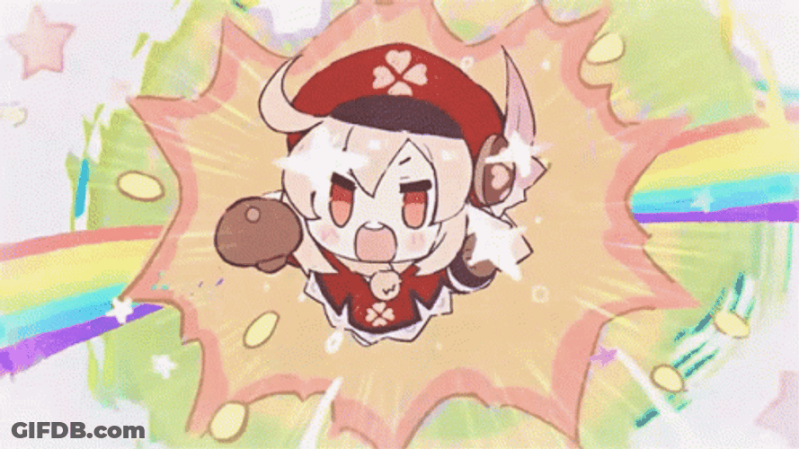 Klee Angry Blast Rainbow GIF