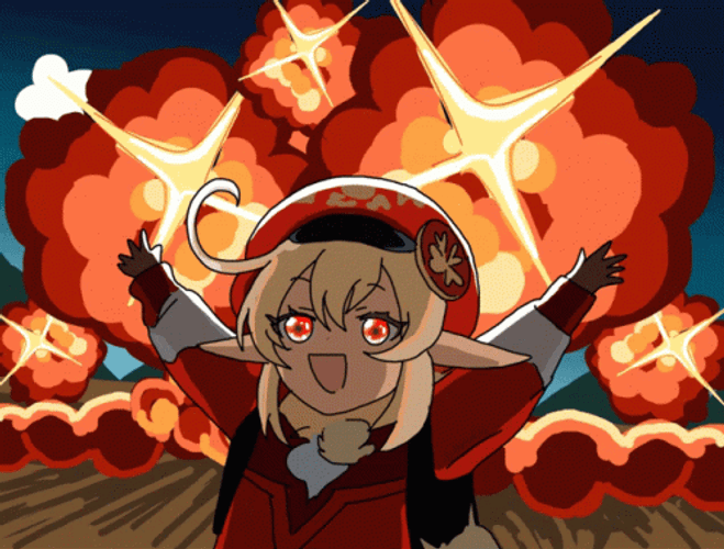 Klee Evil Blow Up GIF