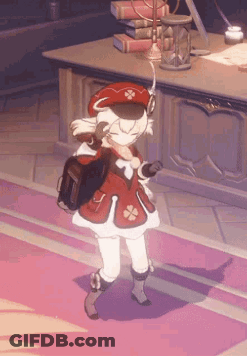 Klee Jumping Raising Arms GIF