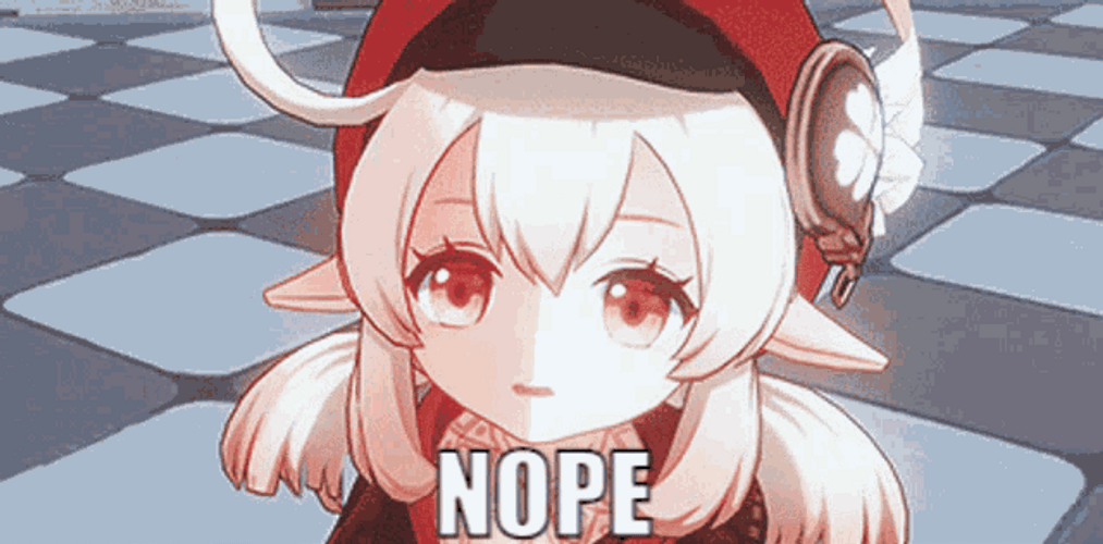 Klee Nope Head Shake GIF