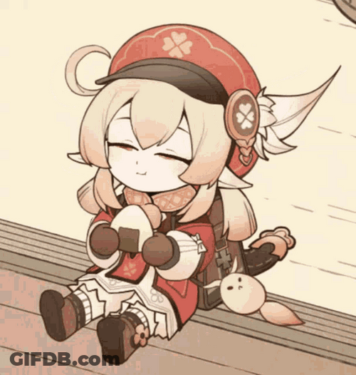 Klee Sitting Eating GIF