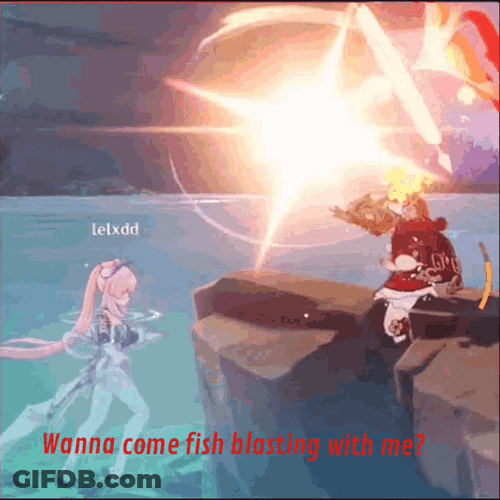 Klee Wanna Come Fish Blasting GIF