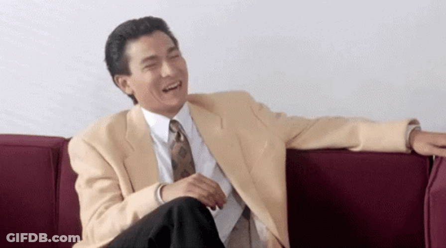 Knee Slap Man Stand While Clapping GIF