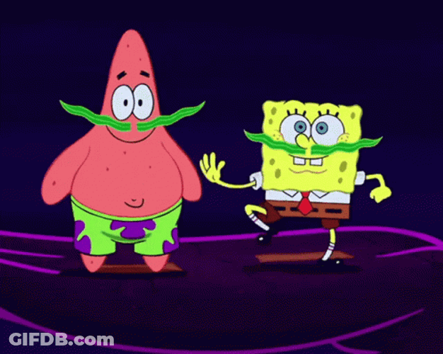 Knee Slap SpongeBob And Patrick Performance GIF