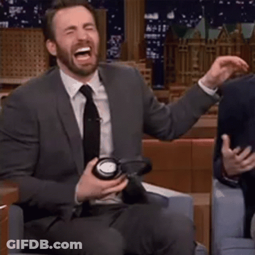 Knee Slapper Chris Evans GIF