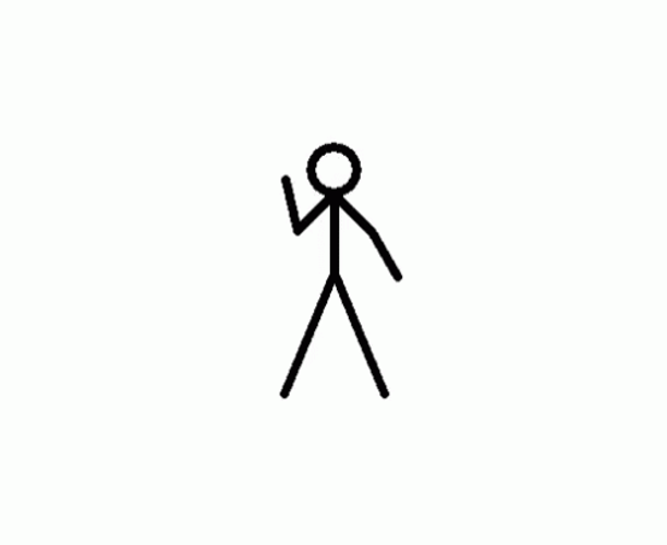 Knee Slapper Stick Figure Kick GIF