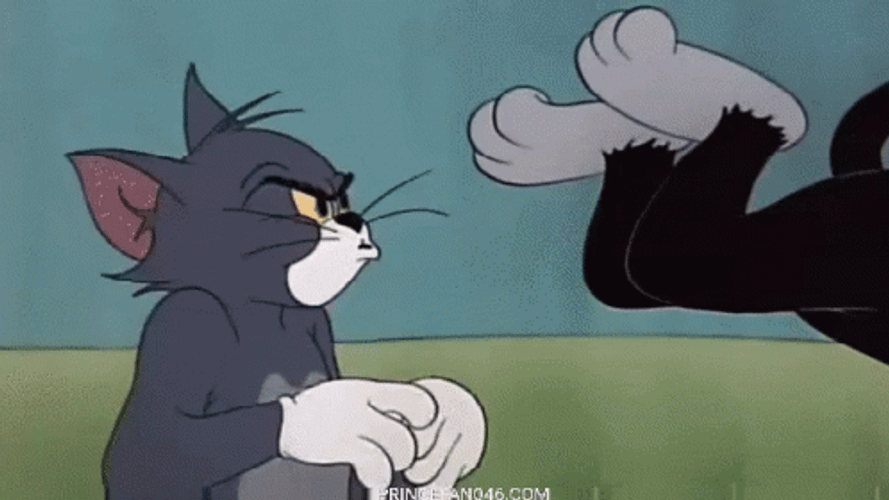 Knee Slapper Tom Cat GIF