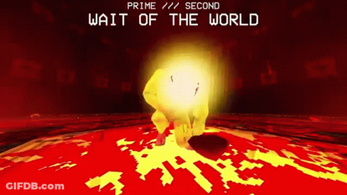 Kneeling Man In Yellow Suit Wait Of The World GIF