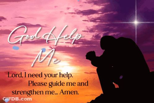Kneeling Man Sunset God Help Me GIF