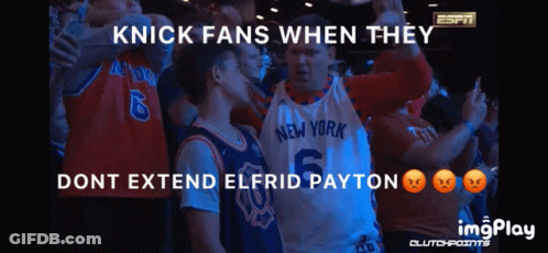Knick Fans When They Don't Extend Elfrid Payton GIF