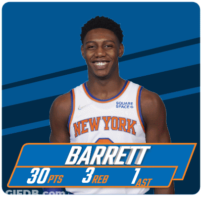Knicks Player Barrett Scores 30 Points GIF