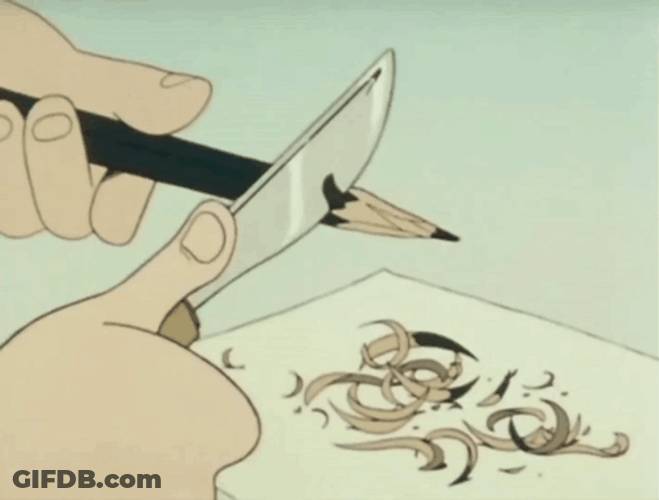 Knife Pencil Sharpener GIF