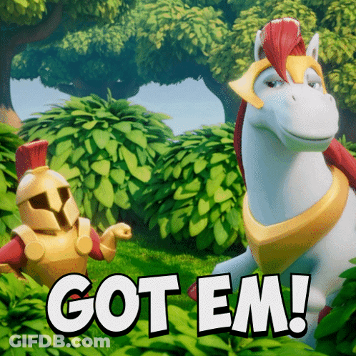 Knight And Horse Got Em GIF