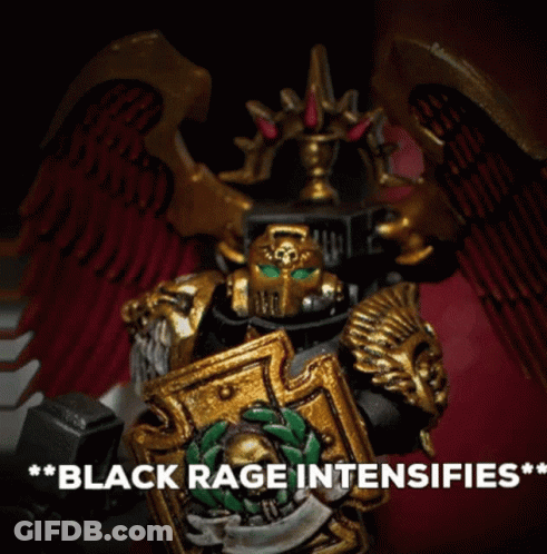 Knight Black Rage Intensifies GIF