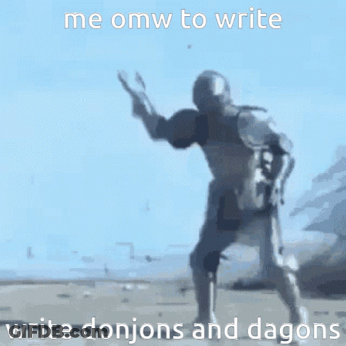 Knight Dancing Me Omw To Write Donjons And Dagons GIF