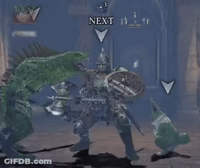 Knight Fighting Monster With Sword And Shield GIF