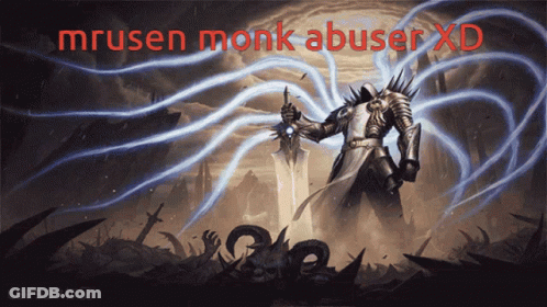 Knight Holding Sword Mrusen Monk Abuser XD GIF