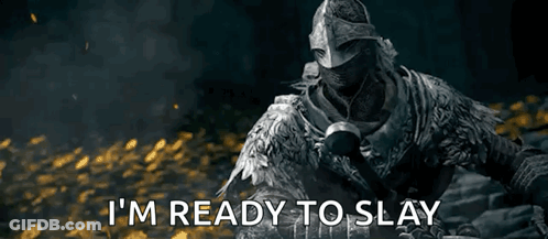 Knight In Armor Ready To Slay GIF