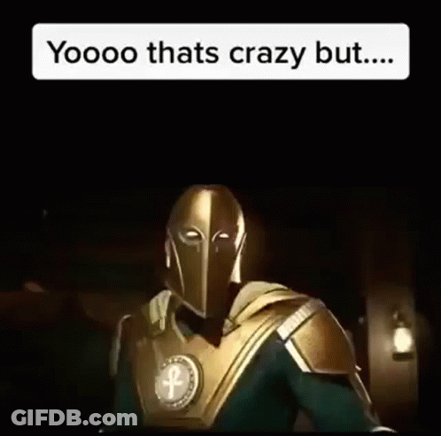 Knight In Armor Standing In Front Of Sign Saying Yoooo Thats Crazy But GIF