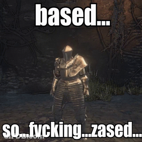 Knight Saying Based So Fucking Zased GIF