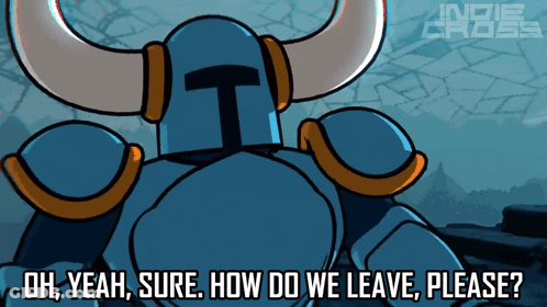 Knight With Horns Saying Oh Yeah Sure GIF