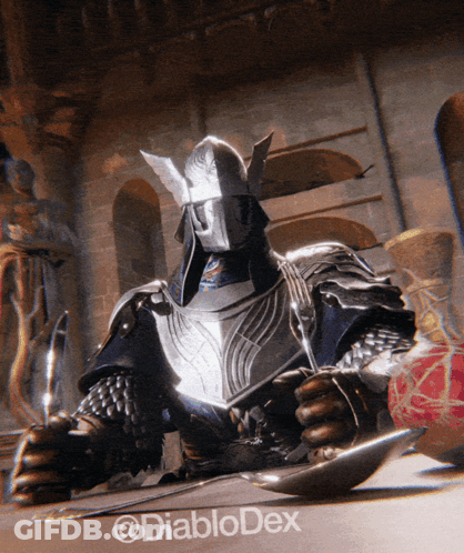 Knight With Spoon And Fork @Diablodex GIF