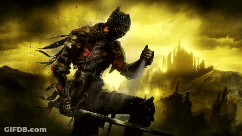 Knight With Sword And Helmet GIF