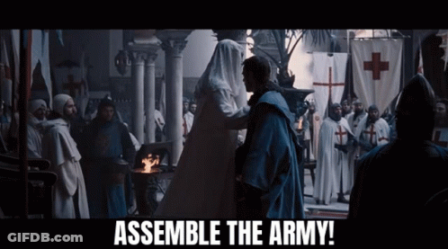 Knights Gathered Assemble The Army GIF